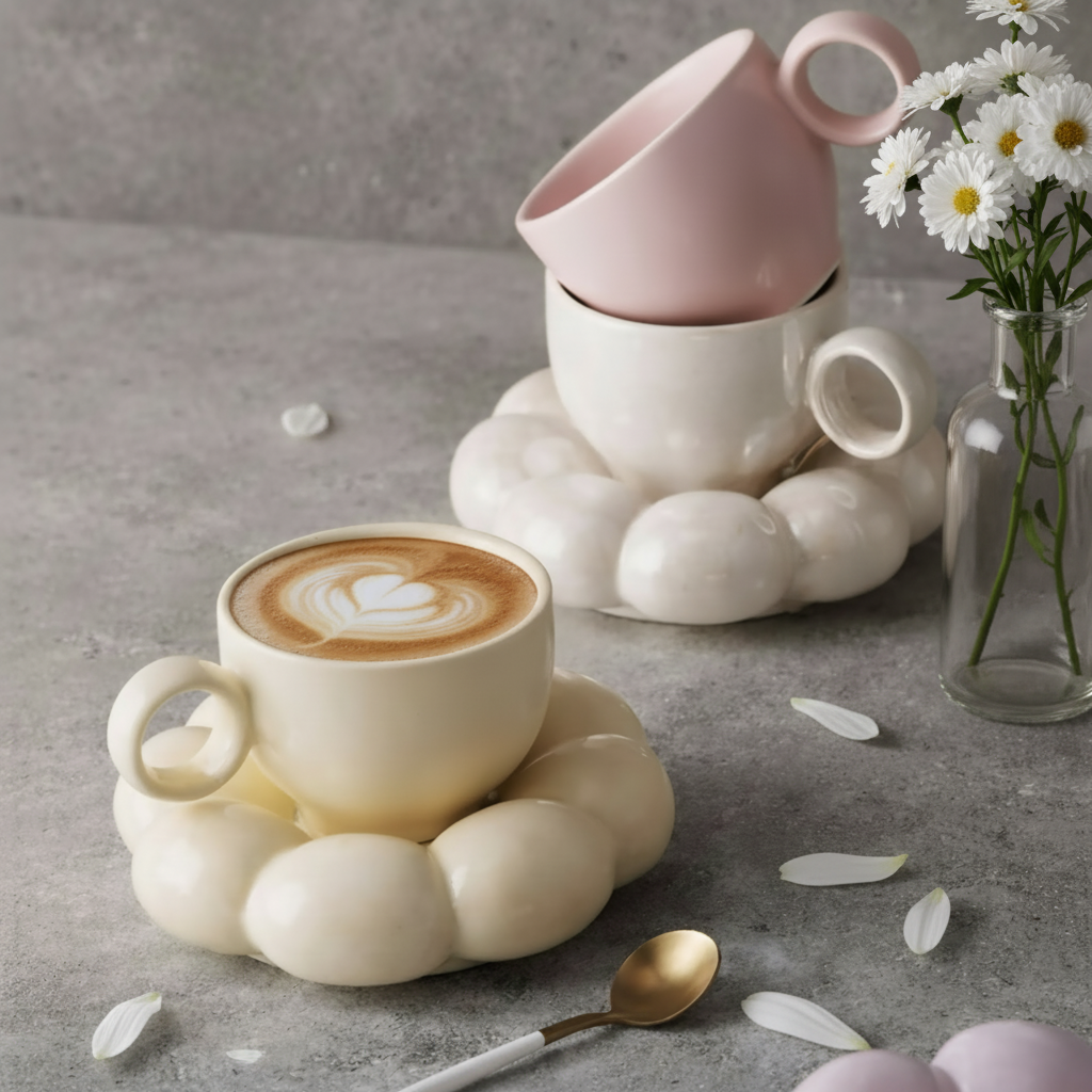 Cloud Coffee Cup & Saucer Set