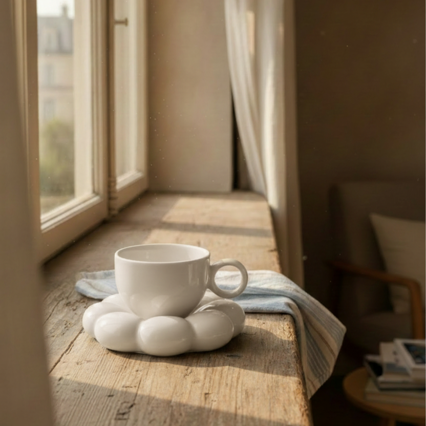 Cloud Coffee Cup & Saucer Set