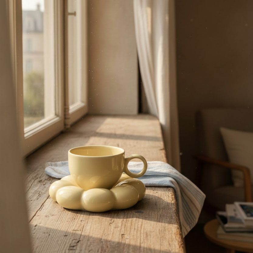 Cloud Coffee Cup & Saucer Set
